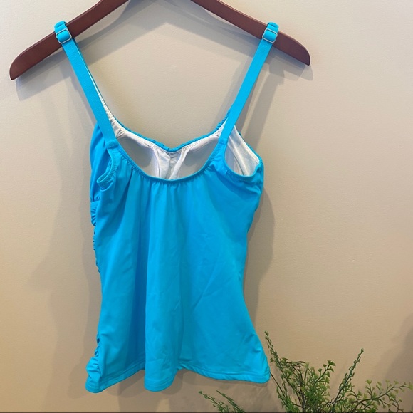 NWOT, Profile By Gortex, blue, tankini top - Picture 2 of 7